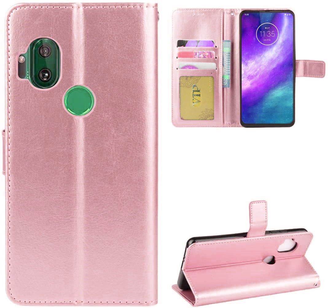 Leather Folio Wallet Case for Motorola Moto One Hyper Leather Folio Wallet Case for Motorola Moto One Hyper